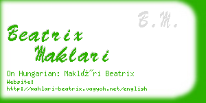 beatrix maklari business card